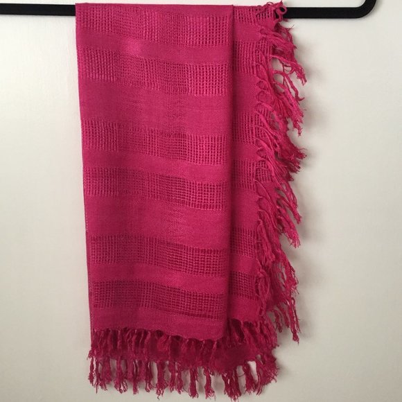 Fuchsia Cotton Scarf - Picture 1 of 3